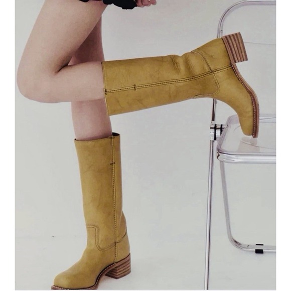 Frye Camryn Tall Pull On Boots in Banana SZ 9 Women's FR42040 Cowboy Western - Picture 12 of 12